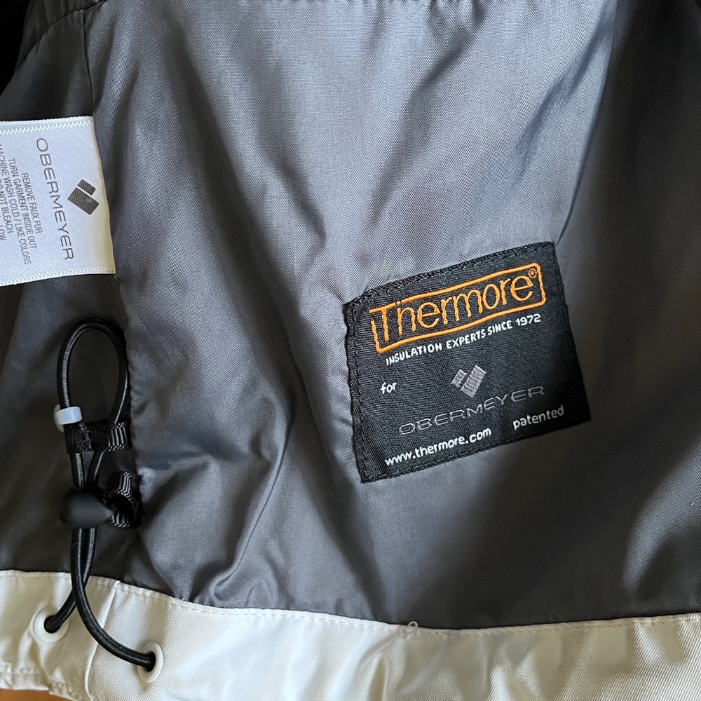 Obermeyer White and Gray Patterned Ski Jacket - image 6